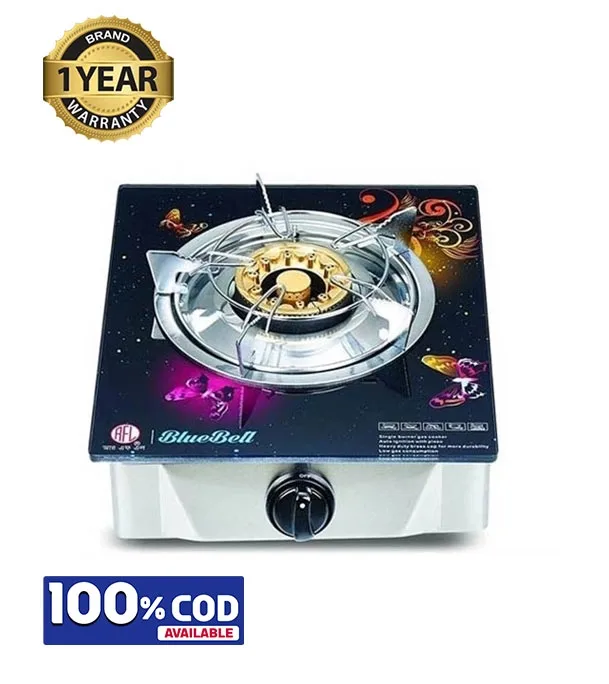 RFL Single Glass Gas Stove Bluebell (Cylinder Gas)