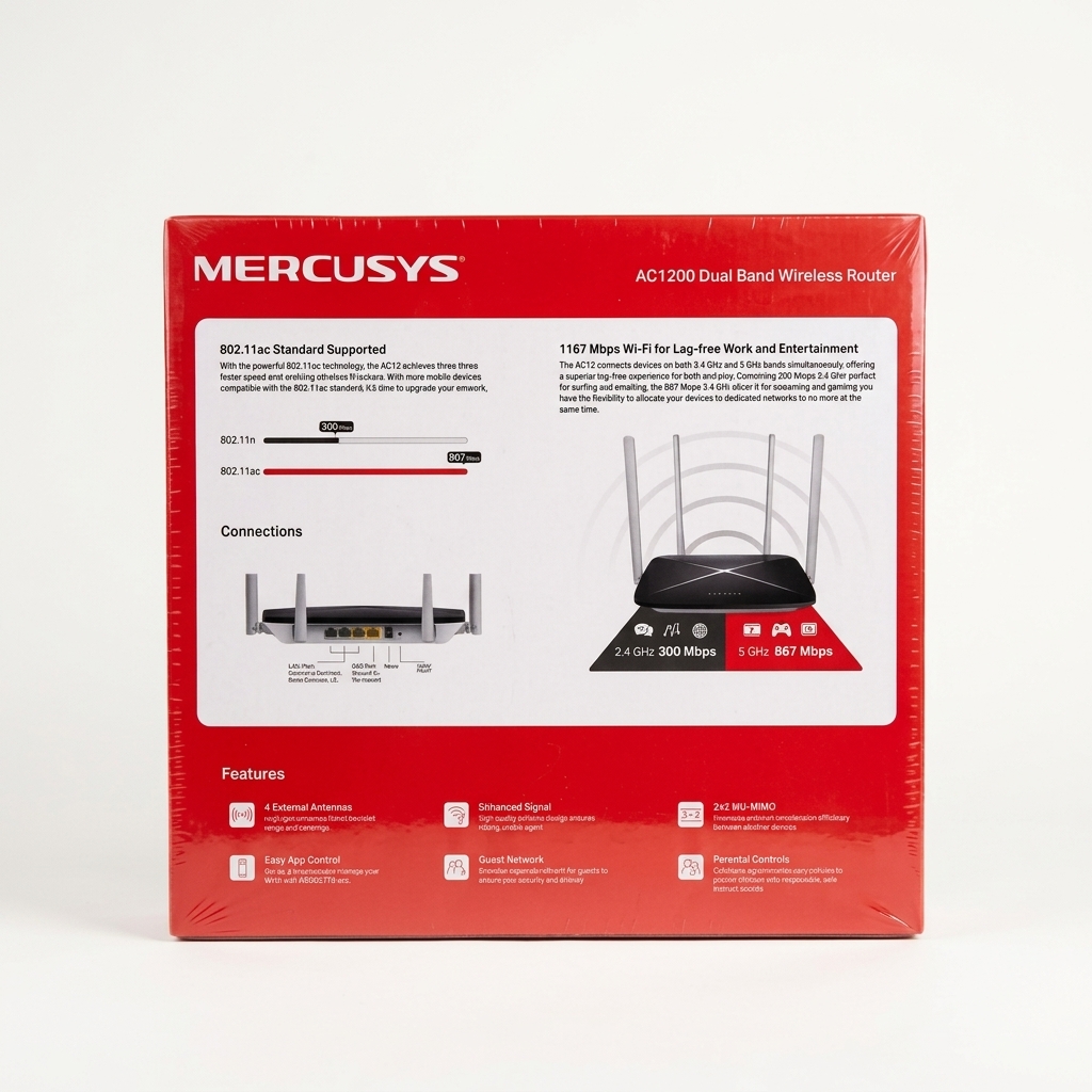 Mercusys AC12 AC1200 Dual Band WiFi Router - Image 2
